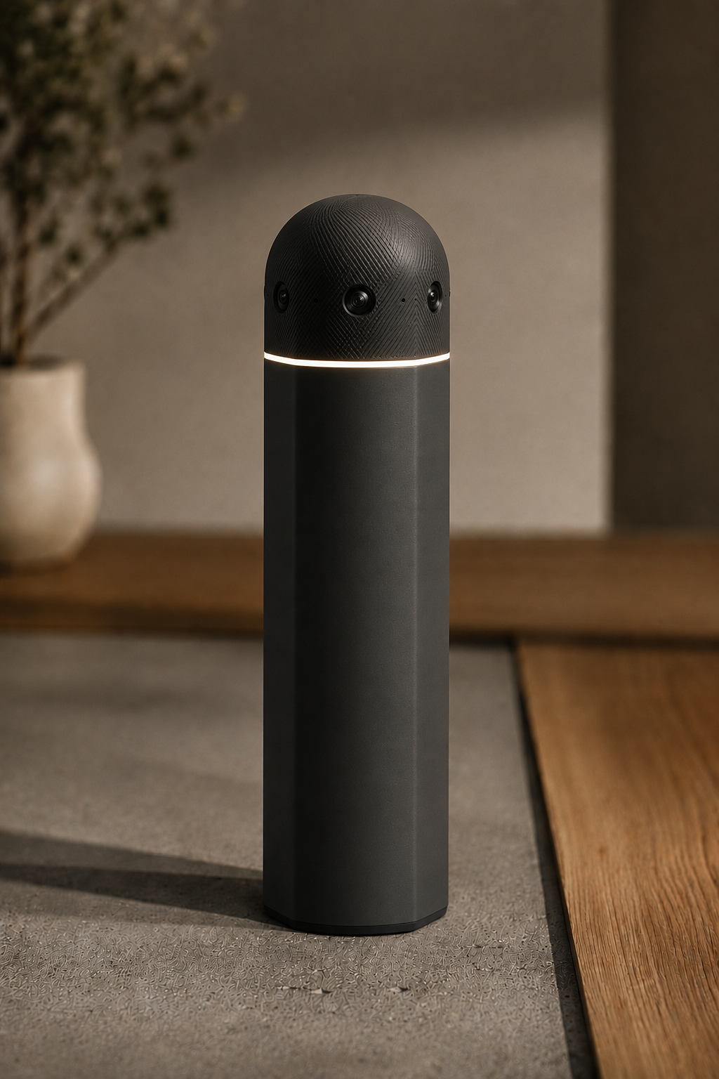 AARON Totem concept render from the Teka lab — the standing thin-terminal surface